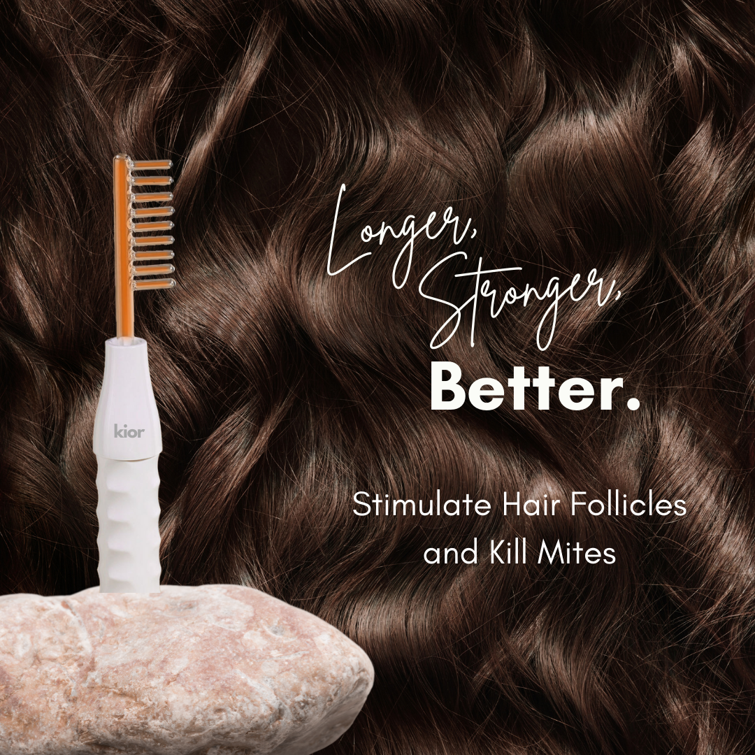 High frequency hair wand with comb tip promoting hair growth and scalp health
