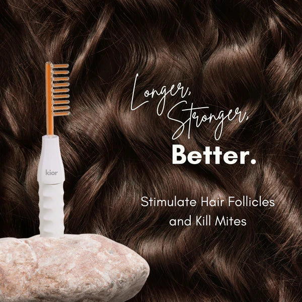 High frequency wand for hair growth treatment applied to client during spa therapy session